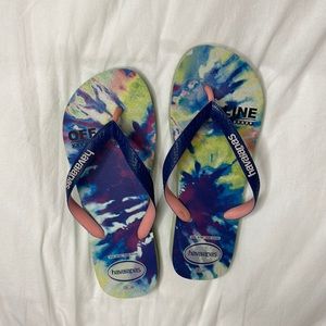 Havaianas tie dye flip flops off line USA 9/10 39-40
